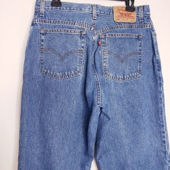 Levi's Vintage 550 Relaxed Fit Tapered Leg High Rise Waist Jeans Women's Size 14 - Picture 5 of 11